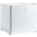 HOMCOM Compact Upright Freezer, 1.1 Cubic Feet Mini Freezer with Reversible Door, Removable Shelf, Adjustable Temperature for Home Office, Apartment, Dormitory, White