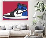 Xtreme Skins Wooden Framed Canvas - Wall Decor for Living Room, Bedroom, Office, Hotels, Drawing Room (34x22 Inch) - FRAGMENT DESIGN X AIR JORDAN 1 RETRO HIGH OG 'FRIENDS AND FAMILY'