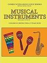Coloring Book for 4-5 Year Olds (Musical Instruments)