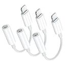 Aprolink Apple MFi Certified 3 Pack Lightning to 3.5 mm Headphone Jack Adapter, iPhone Audio Dongle Cable Earphones Headphones Converter Compatible with iPhone 14 13 12 Pro 11 Pro X XR XS XS Max 8 7