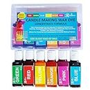 R Wellness® Color for Candle Making Wax Dye Pigment Set of 6 Colors, 20 ML Each Candle Pigment Liquid Colors and Candle Making Dyes for All Types of Candle Wax
