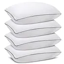 Higoom Standard Size Bed Pillows for Sleeping 4 Pack,Luxury Hotel Pillows,Comfortable and Supportive,Machine Washable,Suitable for Stomach,Back and Side Sleepers.