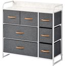 7 Drawer Chest of Drawers Fabric Storage Cabinet Dresser Unit Bedroom Furniture