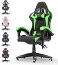 ERGONOMIC GAMING CHAIR SWIVEL PU LEATHER DESK COMPUTER OFFICE CHAIR ADJUSTABLE 