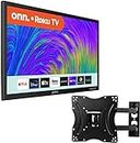Onn 24-Inch HD 720p Smart LED TV 60Hz Refresh Rate Works with Alexa & Google Assistant + Free Wall Mount (No Stands) 100012590 (Renewed)