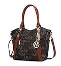 MKF Crossbody Shoulder Handbag for Women Removable Shoulder Strap Vegan Leather Top-Handle Satchel-Tote Bag