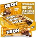 NEOH Low Carb Vegan Keto Barre Caramel Noix Cioccolato - 1 g Zucchero / 137 kcal - Sans sucre ajouté - 28 g (Paquet de 12) - Caramel Nuts
