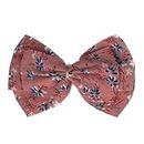 Ani Accessories Unisex Sewing Bow Set Printed Cotton Solid Color Hand-Made Bow Patch For Kids Clothing Art And Craft Perfect For Decoration & Gifting DIY (Light Pink)