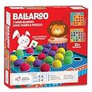Chalk & Chuckles Ballaroo 3-in-1 Brain Games for Kids Age 4-8 Year Old, STEM Educational Toys, Mind Game, Sudoku, Ball Sort Puzzle, Gifts for Girls, Boys Ages 5, 6, 7