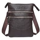 ABYS Genuine Leather Sling & Crossbody Bag For Men And Women (1049-SA) (Light Brown)