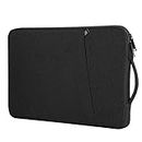 15.6 Inch Laptop Sleeve for 16 Inch MacBook Pro, 14 Inch MacBook Pro, 14-15.6 Inch Ultrabook Notebook Computer Shockproof Water Resistant Protective Bag Case with Pocket, Black