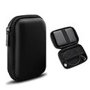 Wolpin PU Portable Travel Organizer Case for Power Bank, Adapter, Earphones, Data Cables, Hard Disk, Pen Drives, Memory Card, (Black)