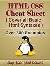 Html Css Cheat Sheet, Syntax Quick Reference Handbook, by Table and Chart : Syntax Quick Study Guide (Cheat Sheet Series)