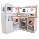 KidKraft Grand Gourmet Corner Toy Kitchen, Wooden Play Kitchen with Toy Phone and Kitchen Accessories, Kids' Kitchen set, Kids' Toys, 53185 - Amazon Exclusive