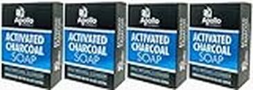 Apollo Pharmacy Activated Charcoal Soaps, Each Soap 125 gm (Pack of 4 Soaps)