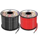 14 awg Silicone Electrical Wire Cable 66ft [Black 33ft Red 33ft] 14 Gauge Separete Wire Hook Up Oxygen Free Stranded Tinned Copper Wire High Temperature Resistance Spool