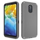 Asuwish Phone Case for LG Stylo 4 Cell Cover Hybrid Rugged Shockproof Hard Protective Drop Proof Heavy Duty Mobile Accessories Stylo4 Plus LGstylo4 Sylo4 Style 04 4+ Q Stylus Alpha Stlo4 Women Gray