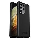 OtterBox Galaxy S21 Ultra 5G (ONLY - DOES NOT FIT non-Plus or Plus sizes) Symmetry Series Case - BLACK, ultra-sleek, wireless charging compatible, raised edges protect camera & screen