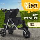 i.Pet Pet Dog Stroller Pram Large Cat Carrier Travel 3 Wheels Foldable Pushchair