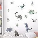 BLUE DOVE Dreaming Dinosaurs Wall Stickers Wall Decals Peel and Stick Removable Wall Stickers for Kids Nursery Bedroom 12 PCS (Medium)