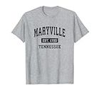 Maryville Tennessee TN Design sportivo vintage Design nero Maglietta
