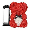 orso rosa,rosa orsacchiotto,orso rosa Artificial Flowers The Best gifts for women, gifts for girlfriend,gifts for her,birthday gift (red)