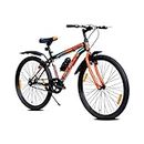 Leader Spyder 27.5T MTB Cycle/Bike Single Speed with Complete Accessories for Men - Matt Black/Orange Ideal for 15+ Years | Frame: 19 Inches