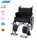 Foldable Bariatric Manual Wheelchair Extra Wide Seat Removable Leg Rest - AU