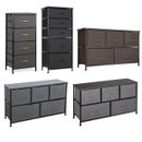 Drawer Dressers for Bedroom Closet Storage Organizer W/Metal Frame Vertical/Wide