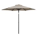 7.5ft Push-Up Round Market Umbrella Garden Patio Parasol Outdoor Sun Shade,Tan