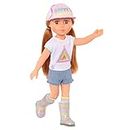 Glitter Girls – 14-inch Doll Astrid – Poseable Arms & Legs – Light Red Hair & Hazel Eyes – Camping Outfit, Matching Cap, and Glitter Boots – 3 Years + – Astrid