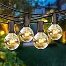 Cadena de Luz G40 8M Guirnaldas Luminosas de Exterior con 25 Bombillas Perfecto para Jardín Patio Trasero Fiesta Navidad Interior Exterior (3 Bombilla de Repuesto)[Clase de eficiencia energética E]
