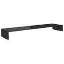 Orren Ellis TV Stand Monitor Riser Clear Glass Laptop Desk Shelf Multi Colors/Sizes Glass in Black | 11.81 H in | Wayfair