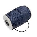 Beadman Macrame Cord Thread Cotton Cord Navy Blue for Bracelet Necklace Beading DIY Handmade Crafts Thread String, Size 1.5mm, Pack of 5 metres