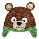 LOVE CROCHET ART Crochet Baby Bear Hat Photography Props hat Cap for Baby (Green, 12-18 Months)