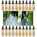 DIY Crafts Brass Misting Nozzle Only for Misting System Outdoor Cooling Mist System Drip Irrigation Mister Nozzle Spinklers Home Garden Patio (Only Brass 360° Misting Sprinkler) (10x, Brass Nozzle)