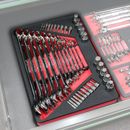 Organizer Tool Drawer 15" x 10" Wrench Holder Red Black Foam w 4 extra pockets