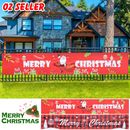 Merry Christmas Holidays Party Banner Ornamen Santa Wall Hanging Decor Supplies