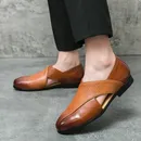 2023 neue hand gefertigte Herren sandalen Sommer bequeme Mesh Outdoor Sandalen Zapatos Para Hombre