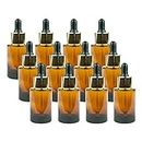 Nature Packaged Glass Amber 1oz Dropper Bottle-Glass Tincture Bottles-Eye Droppers for Essential Oils and Liquids-Leakproof Travel Bottles-12 pack