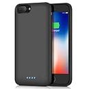 Battery Case for iPhone 6s Plus/6 Plus/7 Plus/8 Plus 8500mAh, Rechargeable Charging Case for iPhone 6Plus Extended Battery Pack Charger 6s Plus Portable Power Bankup Cover for 7P 8P (Black)