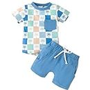 Winmany Kleiner Junge Sommerkleidung Kleinkind Jungen Baumwolle Oberteil Shirt Kurzes Set Baby Casual Strand Outfits 0-3T (2, Baum, 18-24M)
