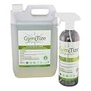 GymiTize Eco Friendly Gym Equipment Sanitiser Spray and Trigger Spray Bottle. (5 Ltrs) Removes 99.99% Bacteria, Sweat & Odour, Fresh Lemon Scent.