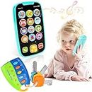 deAO Toy Phone and Baby Car Keys Toy, Musical Toys for Kids, Baby Cell Phone, Car Keys with Sound and Light, Toys for Boys Girls, Baby toys, Birthday