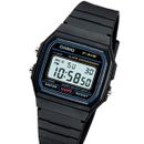 Reloj deportivo digital impermeable clásico con correa de resina Casio F91W - negro