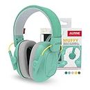 Alpine Muffy Kids - Cuffie protezione per bambini dai 5 ai 16 anni - Cuffia antirumore di prima qualità studiata per bambini - Protezione orecchie bambini fascia regolabile - Menta