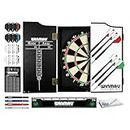 Winmau Rebel Dartboard and Cabinet Set with Darts, Flights, Shafts (Stems) and Accessories