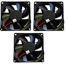 SMART ELECTRONICS Pack of 3 DC 12V Cooling Fan for DIY Incubator Cabinet & PC Case 3 inch Cooling Fan for PC Case CPU Cooler (Black)
