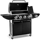 Deluxe 4+1 Gas Burner Grill BBQ Barbecue incl. Side Burner