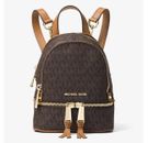 Michael Kors Rhea Mini Backpack Hand  Bag BNWT In Signature Canvas Brown